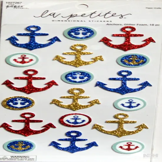 La Petites Anchors, Glitter Foam Dimensional Stickers {1}