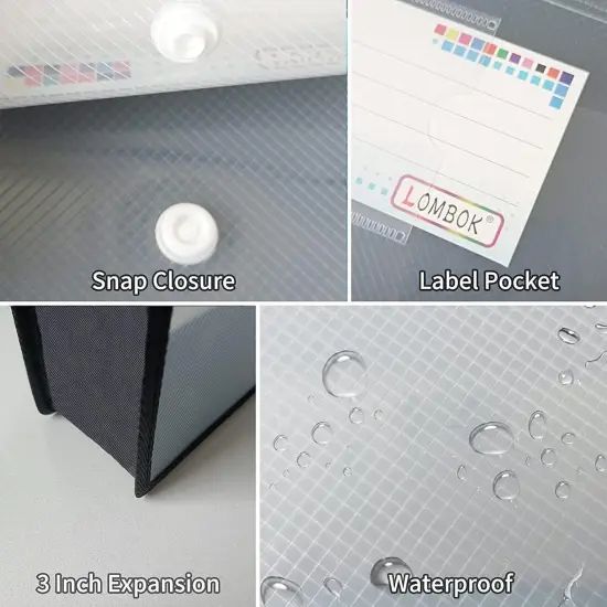 Plastic File Folders Legal - Black {4}