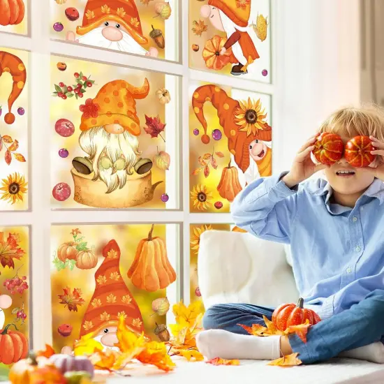 Gnomes Maple Leaf Window Decals Stickers {2}