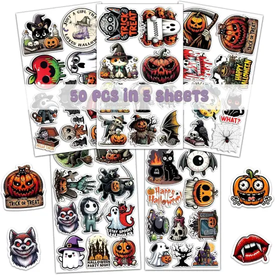 50 PCS Halloween Stickers {3}