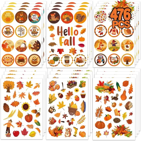 Hello Fall Stickers for Kids {1}