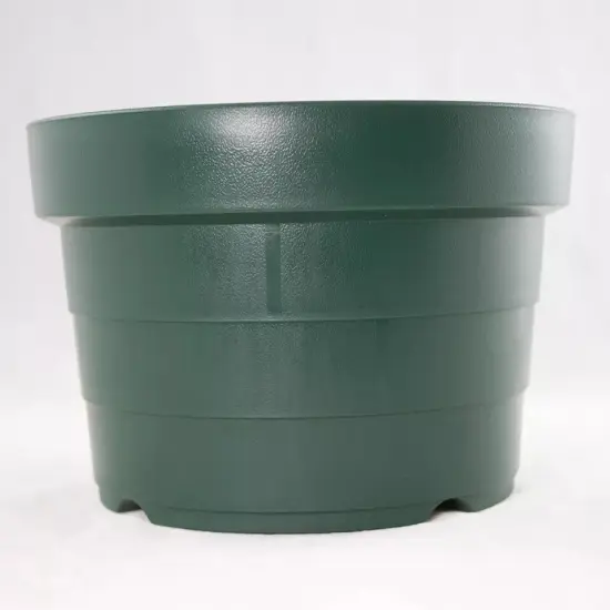 Japanese Heavy Duty Round Green Plastic Bonsai Training Pot - 8.25"x 8.25"x 4.5" {4}