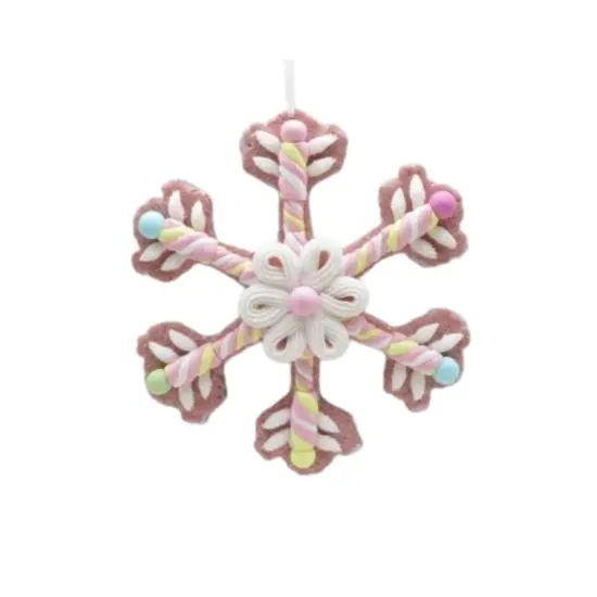 8" Claydough Candy Snowflake Ornament {1}
