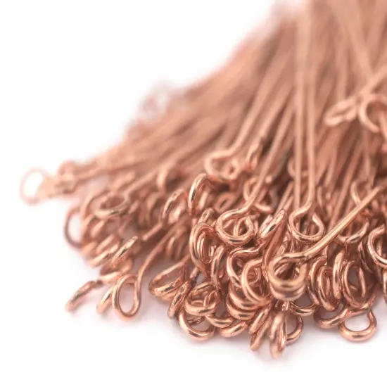 The Bead Chest Copper 21 Gauge 2 Inch Eye Pins (Approx 100 pieces) {1}