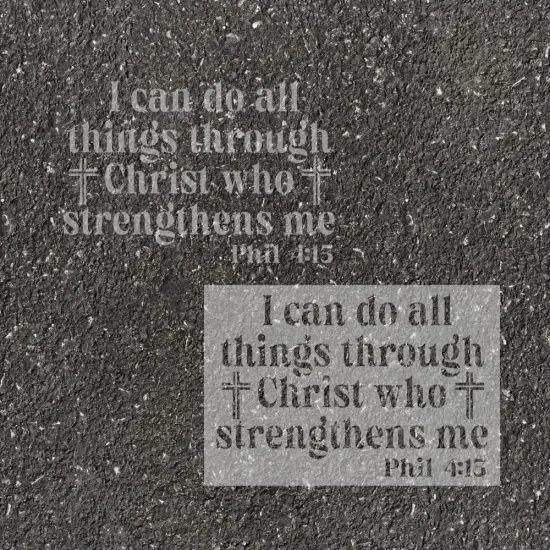 Philippians Bible Verse Parking Space Stencil | High School Senior Parking Spot Stencil | Reusable Stencil | Stencil Ease | {1}