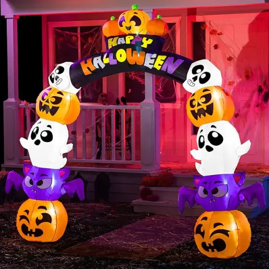 Cute Halloween Inflatables Pumpkin Archway Outdoor Decoration {2}
