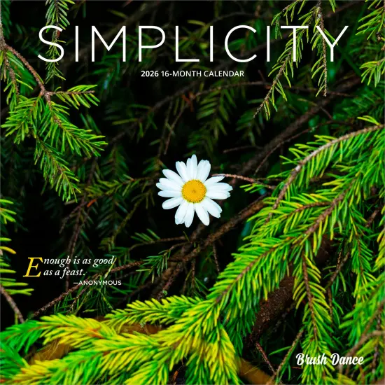 Simplicity | 2026 7 x 14 Inch (Hanging) Monthly Mini Wall Calendar {1}