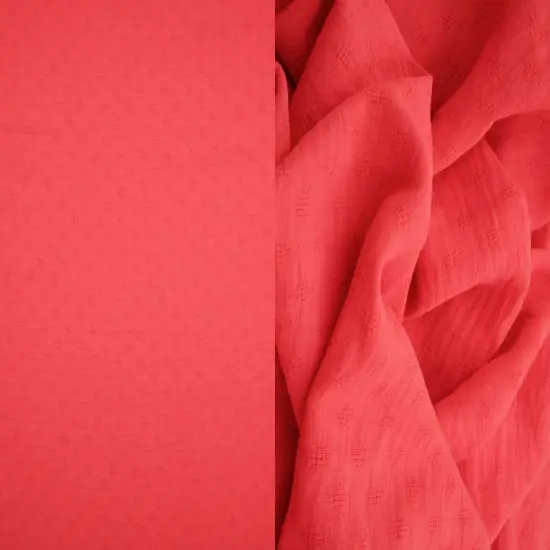 Cey Airflow Woven Jacquard Fabric, 100% Polyester & 59/60" Wide CORAL RED {1}