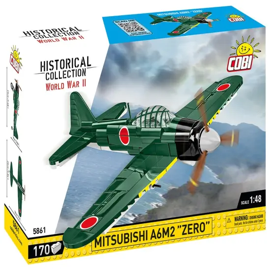 COBI Historical Collection WII MITSUBISHI A6M2 "ZERO" Japanese Fighter Plane {2}