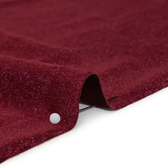 1 Yard Luxe Burgundy Stretch Polyester Velour Medium Weight Soft Plush Drapey Fabric for Jackets Dresses Pants Tops 56 Inch Wide {3}