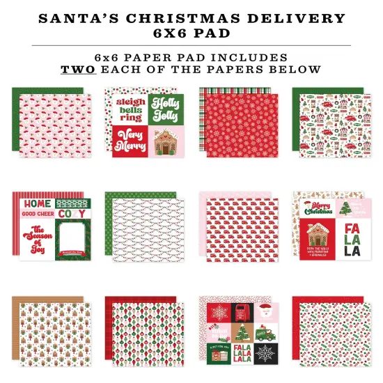 Echo Park Double-Sided Paper Pad 6"X6"-Santa's Christmas Delivery {2}