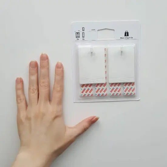 White Adhesive Hook for Frames &ndash; No Drilling Needed for Easy Picture Hanging {5}