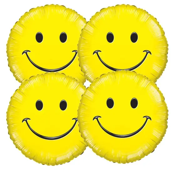 Happy Face 9 Inch Foil Balloon Air Fill Only {2}