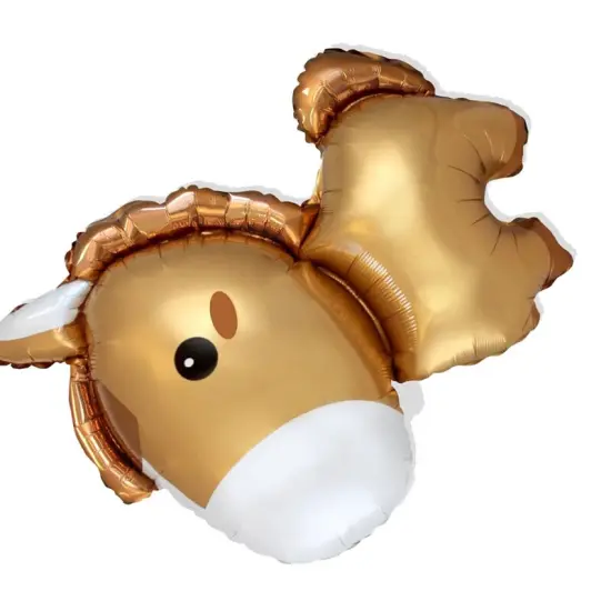 34" Baby Horse Gold Foil Balloon Animal Party Decoration {4}