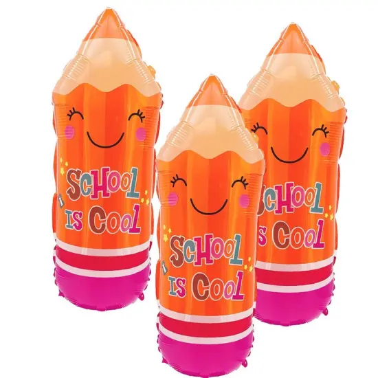 LA Balloons&reg; 29 Inch Back To School Pencil Orange Balloon {6}