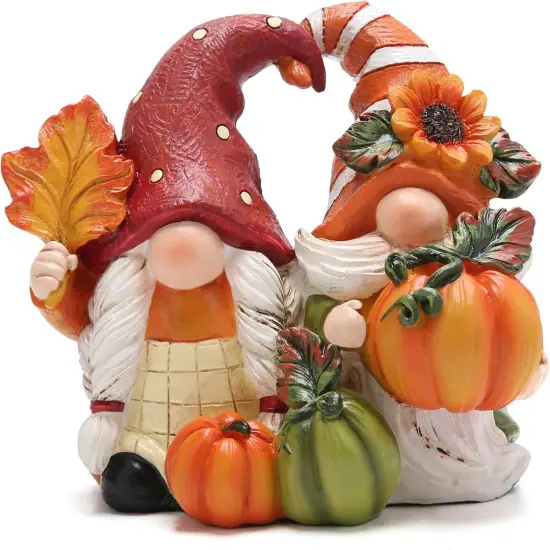 Fall Pumpkin Gnomes Decorations - Orange-red {1}