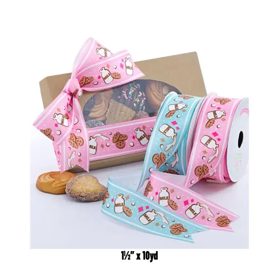 Milk & Cookie Satin Ribbon 1.5" x 10 yd Pink {1}