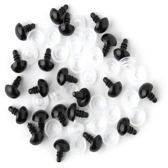 CousinDIY Shank Back Solid Eyes 9mm 8/Pkg-Black {4}