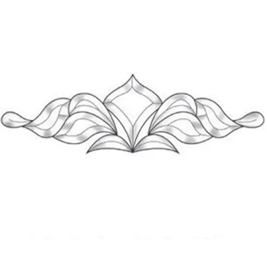 18-3/8" x 5-1/2" Exquisite Clear Glass Bevel Cluster EC167 {1}