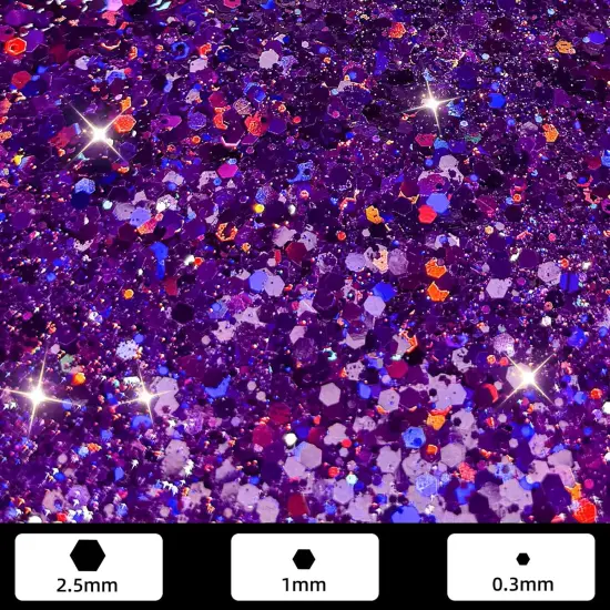 Purple Chunky Glitter 150G/5.29OZ Glitter {2}