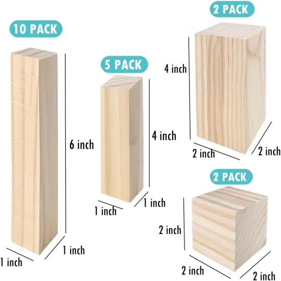 19PCS Basswood Carving Blocks {2}