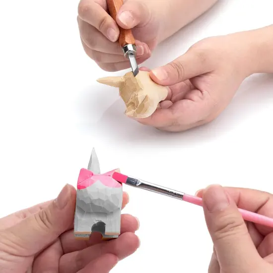 7 Pcs Basswood Blocks - 2 Sizes (4x1x1 & 4x2x2 Inches) {5}