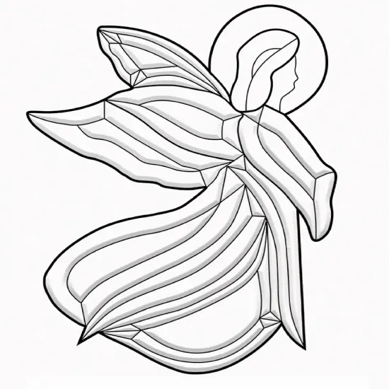 7-1/2" x 6" Exquisite Clear Glass Angel Bevel Cluster EC204 {1}