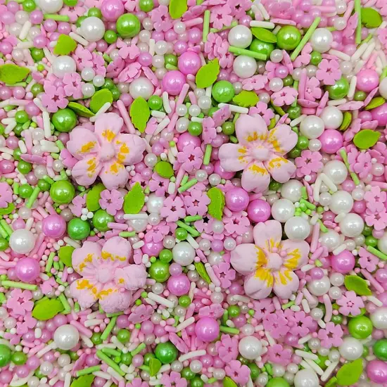 Sprinkles Edible Flowers for Cake Decorating - Pink Flowers {1}