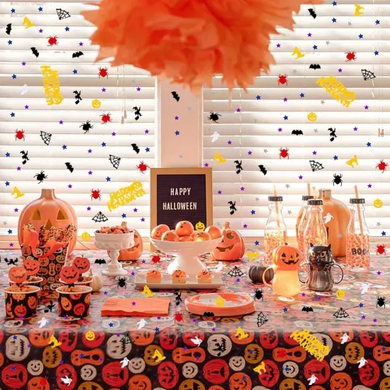 Halloween Confetti Spider Pumpkin {4}