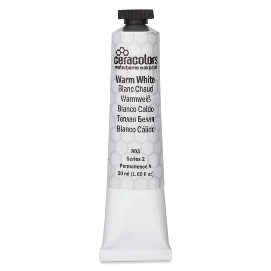 Ceracolors Waterborne Wax Paint - Warm White, 50 ml {1}