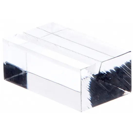 Plymor Clear Acrylic Block with Sign Display Holder Slot, 1.75" W x 1" D x .75" H {2}