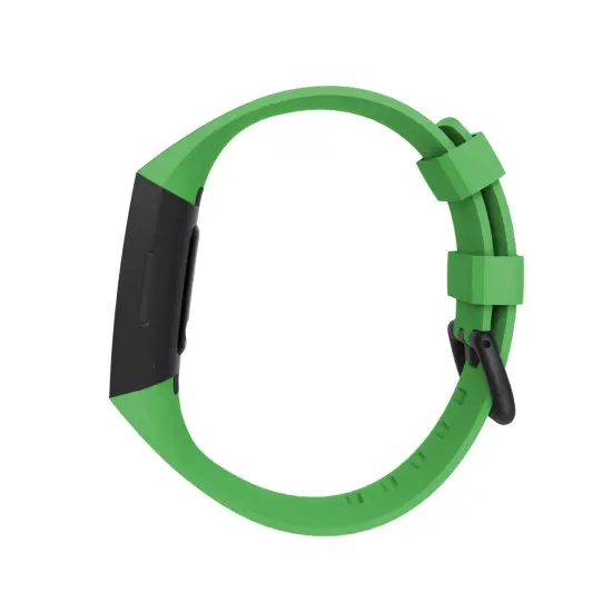 Zodaca Silicone Watch Band Compatible with Fitbit Charge 3, Charge 3 SE (Large), and Charge 4, Fitness Tracker Replacement Bands, Green {2}