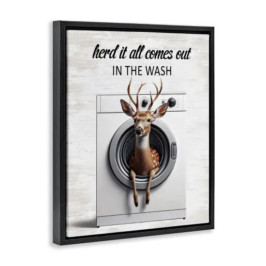 Stupell Industries Herd It Comes Out In Wash Floating Frame Design by Lettered and Lined {3}