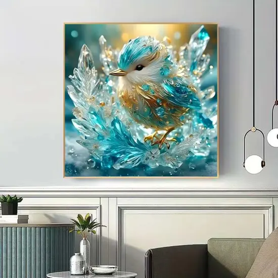 Birds Diamond Art Kits For Adults,5D Diamond Painting Kits For Adults Beginners,DIY Full Drill Blue Flower Diamond Dots With Gem Art Crystal Rhinestone For Birds Home Wall Decor 12 X 12 Inch {3}