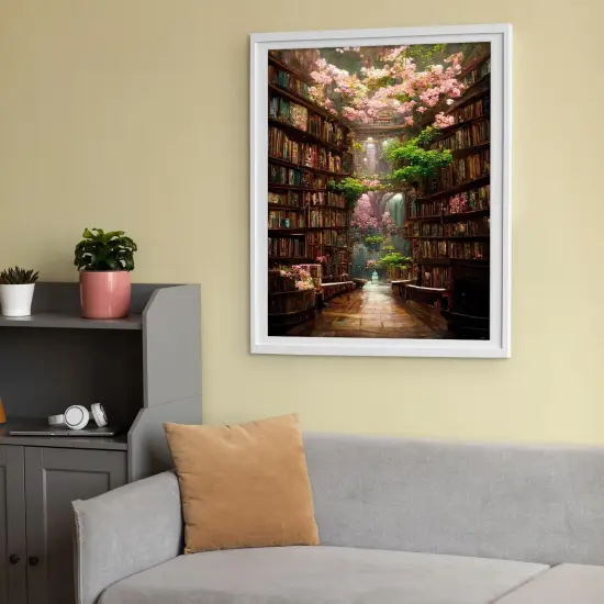 Bookshelf Paint by Number Adult,Bookshelf Paint by Number Canvas {3}