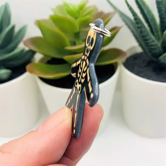 Creepy Christmas Skeleton Gingerbread Man Charms, 30x43mm {3}