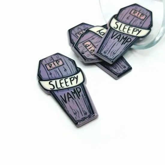 Sleep Vamp Halloween Charms, 45x23mm {1}