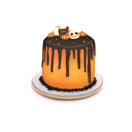 Halloween Cake, Fall Baker's Pendant, 37x30mm {2}