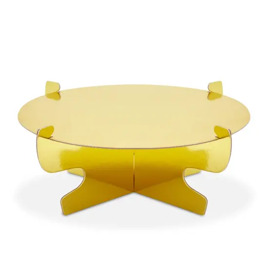 4 Pack Mini Cardboard Cupcake Stand Set, Metallic Gold Dessert Holders for Table (11.5 x 4 In) {5}