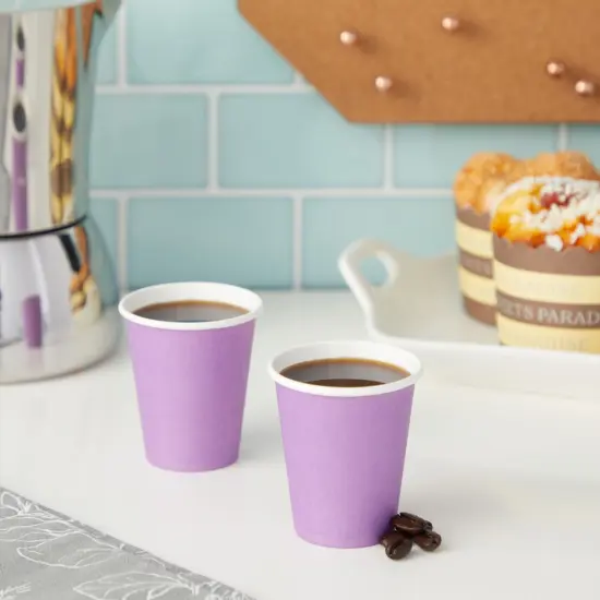 Stockroom Plus 600 Pack 3 oz Disposable Paper Cups for Bathroom Mouthwash, Mini Small Purple Cup Bulk for Espresso To Go {2}