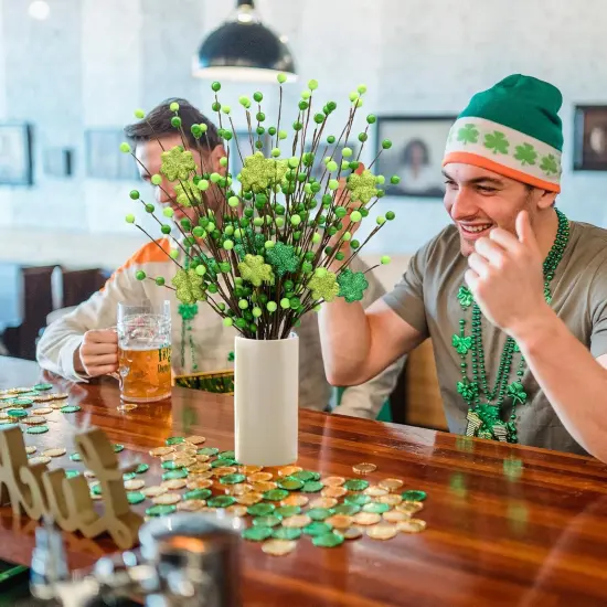 Berry Stems Decor, 24Inch Artificial Clover Stems for St. Patrick's Day Decorations {4}