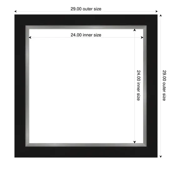Eva Framed Dry Erase Magnetic Board Black Silver {4}
