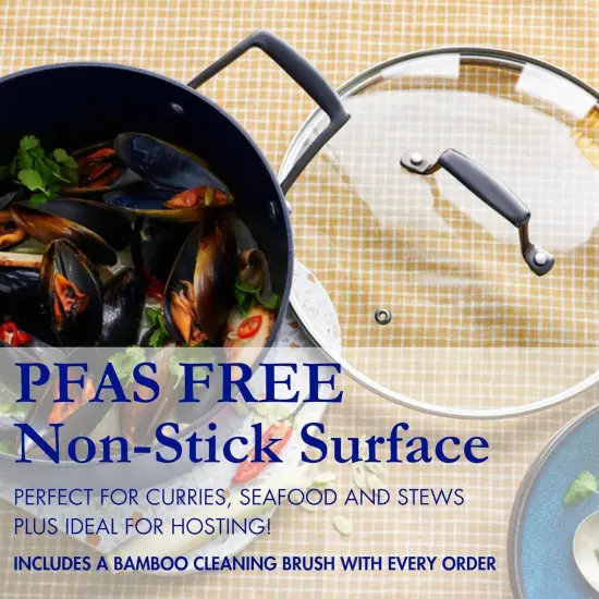 Blu. Cookware 11&rdquo; Saute Pan with Lid, Non-Toxic {7}