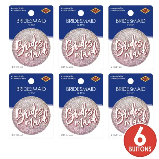 6 Pack Bulk Bridesmaid Button {5}