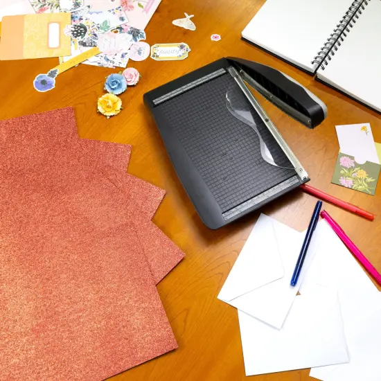 Harmony Diamond Chic Glitter Cardstock 8.5"X11" 20/Pkg-Scarlet {5}