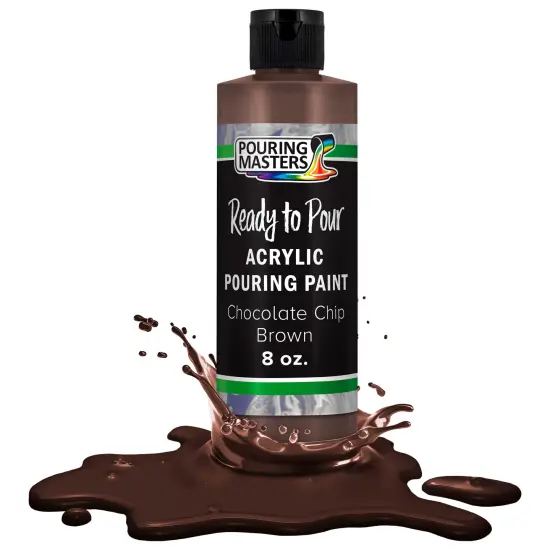 Pouring Masters Chocoloate Brown Ready to Pour Acrylic Pouring Paint - Premium 8-Ounce Pre-Mixed Fluid Acrylic Paint - Fluid Art Supplies for Canvas, Wood, Paper, Tile & Rocks {1}