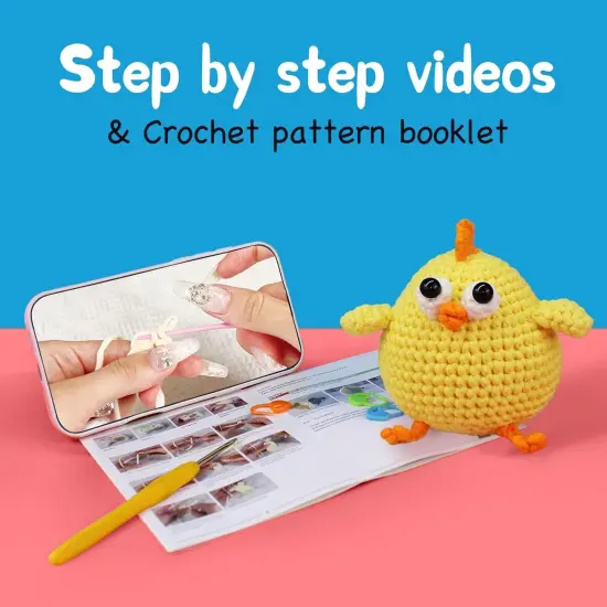 Yellow Chicken Crochet Kit for Beginners {2}