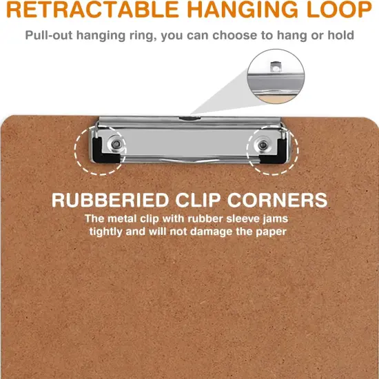 Clipboard, 15 Pack Hardboard Office Clipboards Standard A4 Letter Size Clipboard with Low Profile Clip, Size 12.5 x 9 Inch {3}