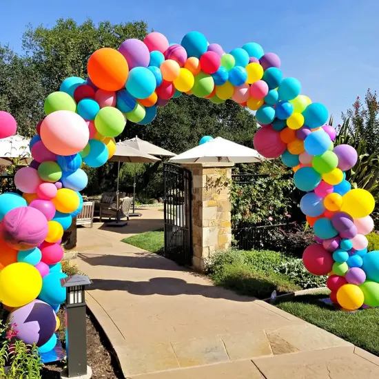 105pcs Colorful Balloons 12inch Rainbow Latex Balloons for Boys Girls Birthday Baby Shower Gender Reveal Wedding Decorations {4}