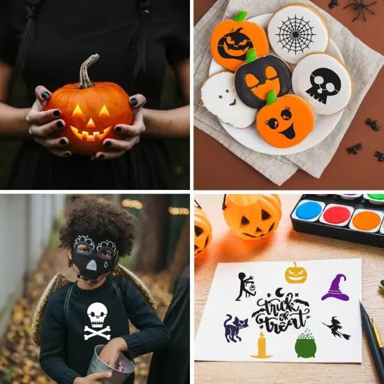 Small Stencils for Painting on Wood Reusable, 3 Inch Reusable Stencil (halloween) {4}